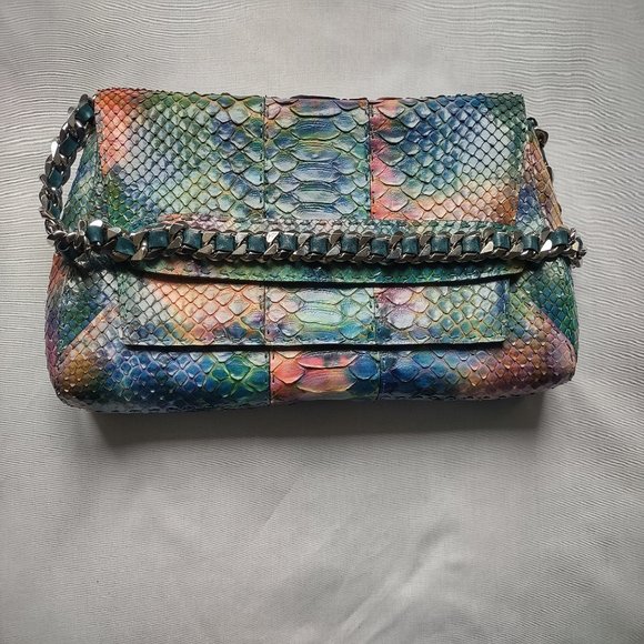 VBH Manila Shift Multicolor Python Bag 1st Edition-Handmade in Italy 148/300 - Picture 4 of 8